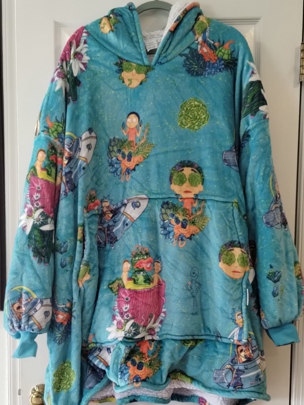 Rick And Morty Oversized Blanket Hoodie.     (223)